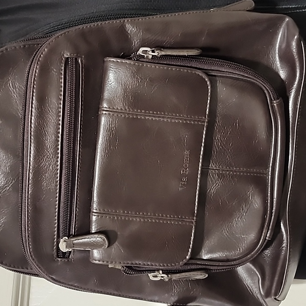 Via Roma Brown back pack - Picture 2 of 9
